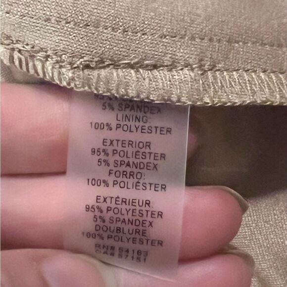 Kensie Womens Tan Tie Front Blouson Wrap Dress Belted Short Sleeves 10 NWT - Picture 11 of 12